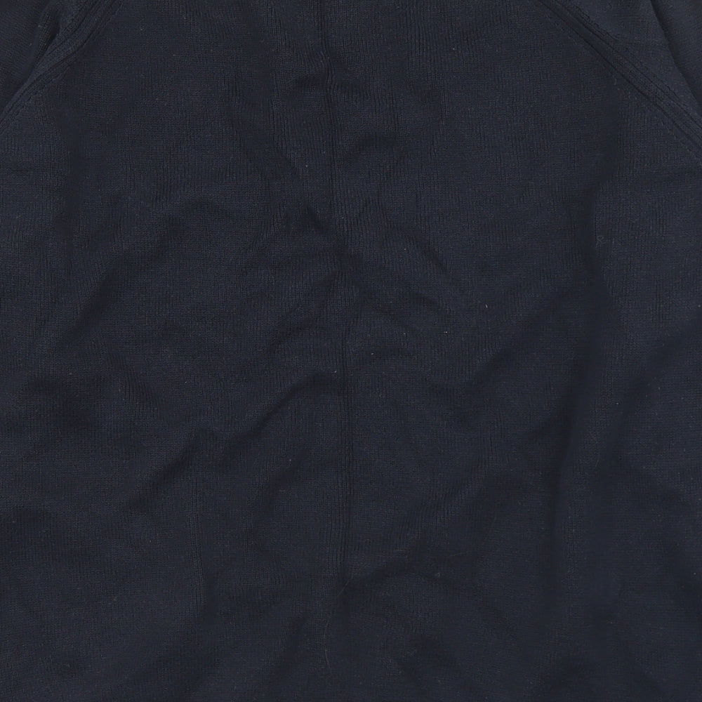 Marks and Spencer Mens Black Crew Neck  Cotton Pullover Jumper Size S