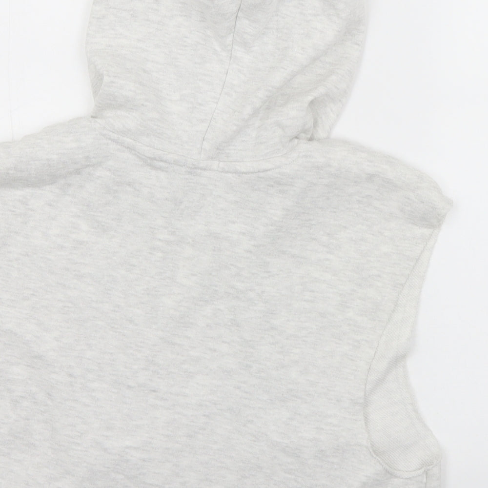 Bershka Womens Grey  Cotton Pullover Hoodie Size M   - Girl's League