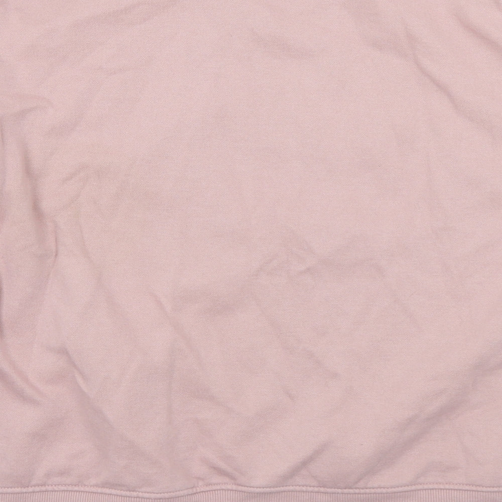 Primark Womens Pink  Cotton Pullover Sweatshirt Size 12   - peace & love