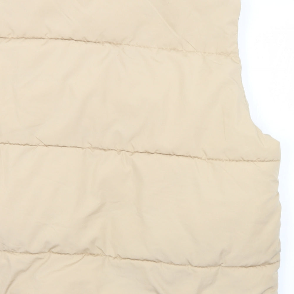 Primark Womens Beige   Gilet Coat Size 14  Zip - 14-16