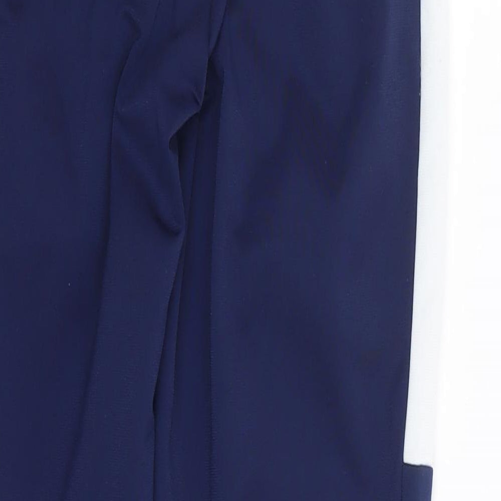 PUMA Boys Blue  Polyester Jogger Trousers Size 7-8 Years L21 in Regular Drawstring