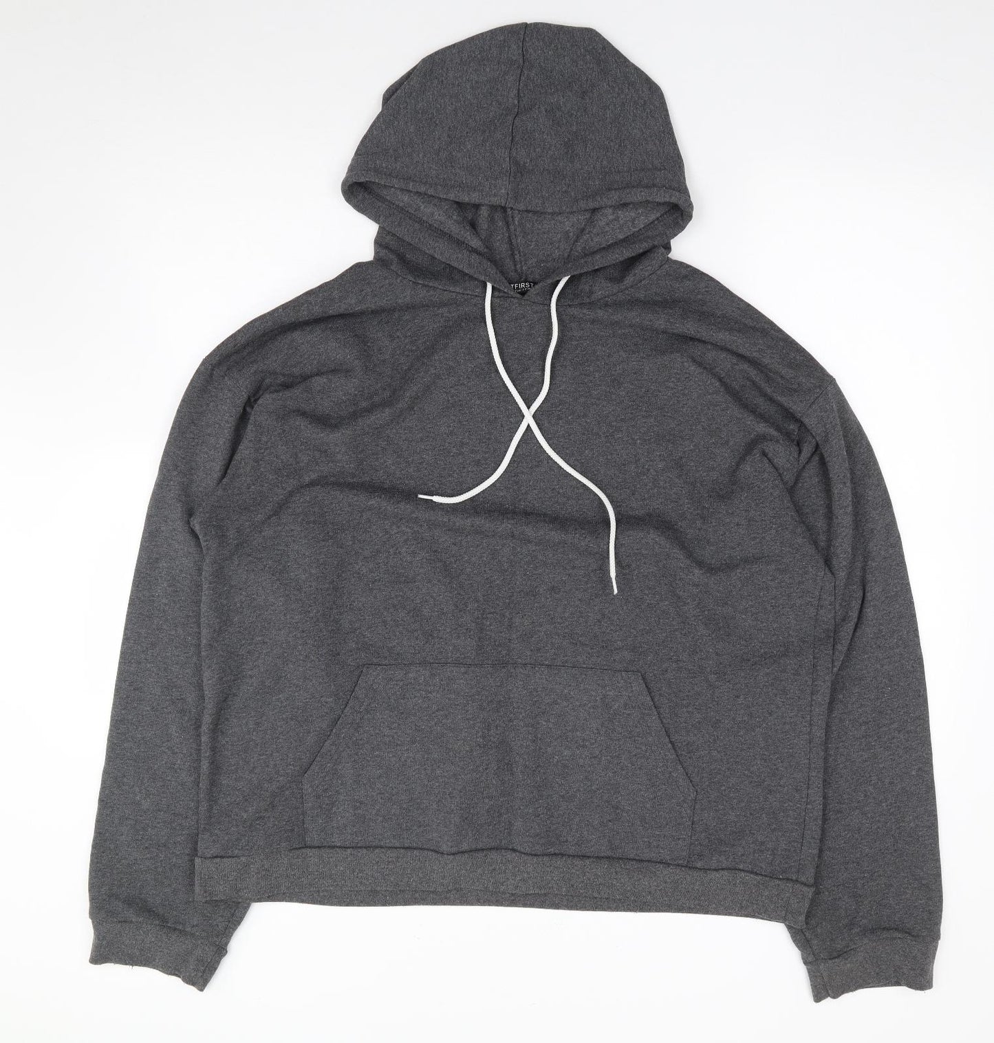 I SAW IT FIRST Womens Grey  Cotton Pullover Hoodie Size 2XL  Pullover