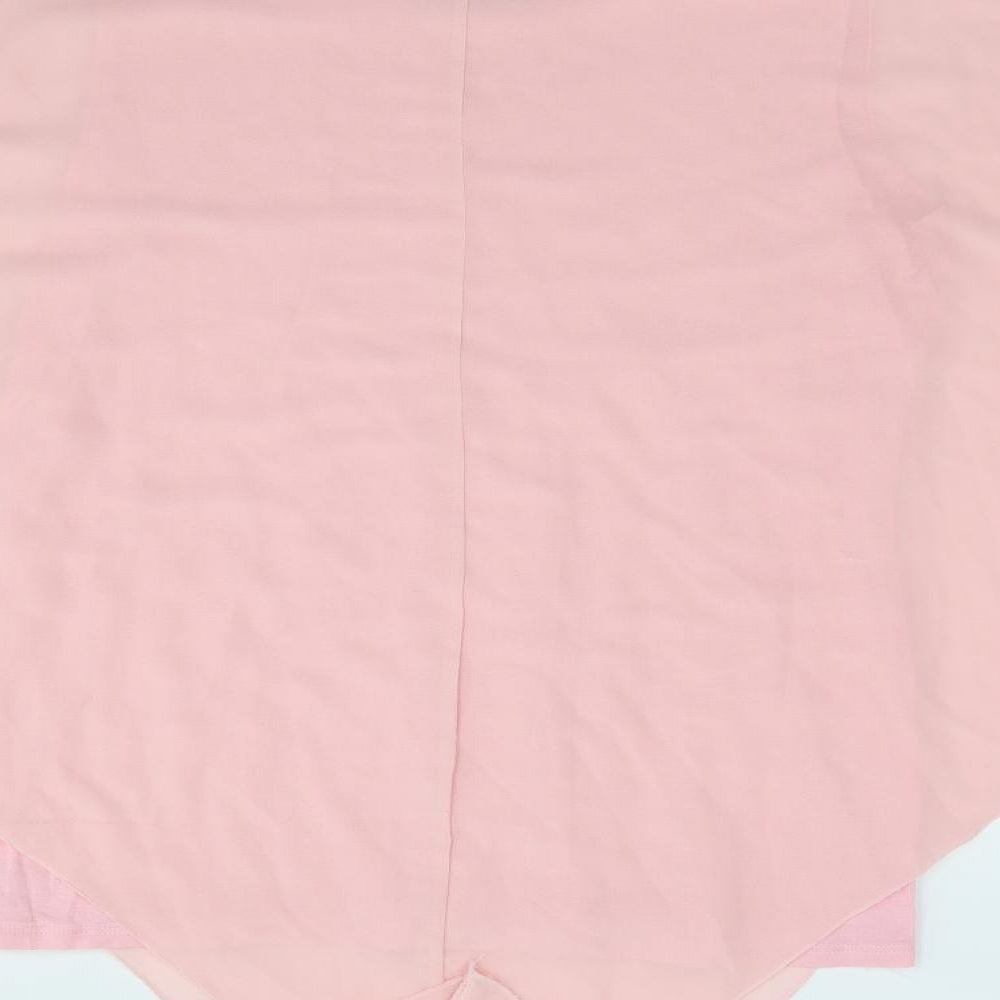 Decollage Womens Pink  Polyester Jersey Blouse Size 10 Round Neck