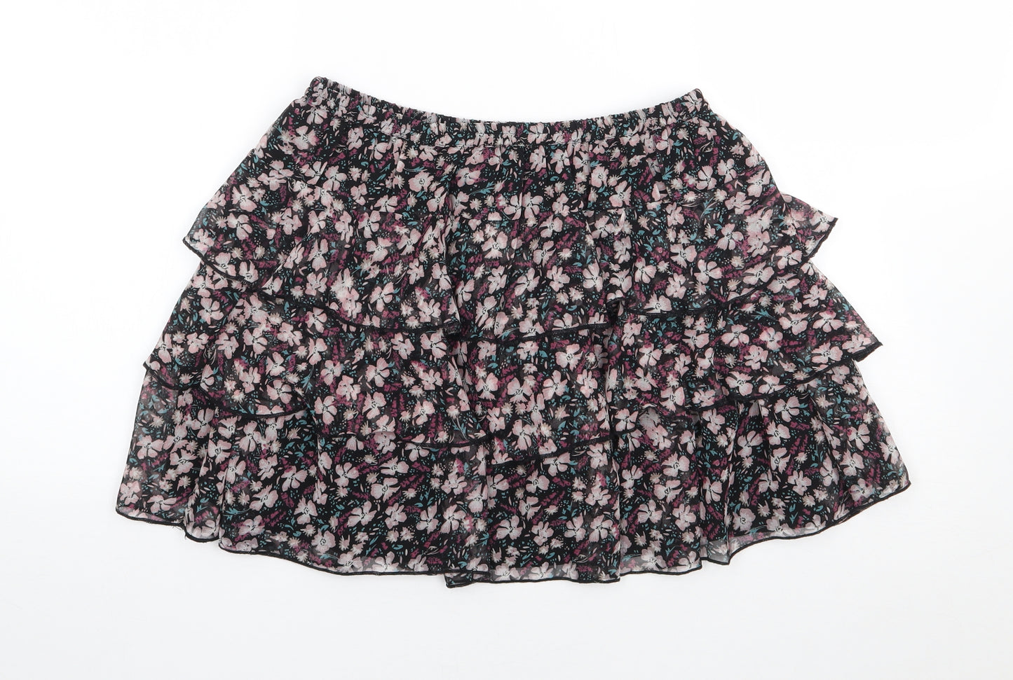 New Look  Womens Multicoloured Floral Polyester Mini Skirt Size 14