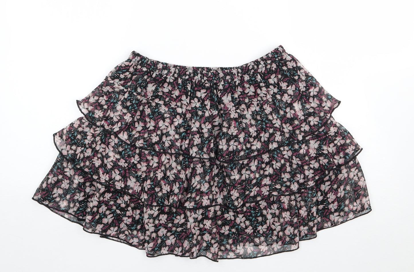 New Look  Womens Multicoloured Floral Polyester Mini Skirt Size 14