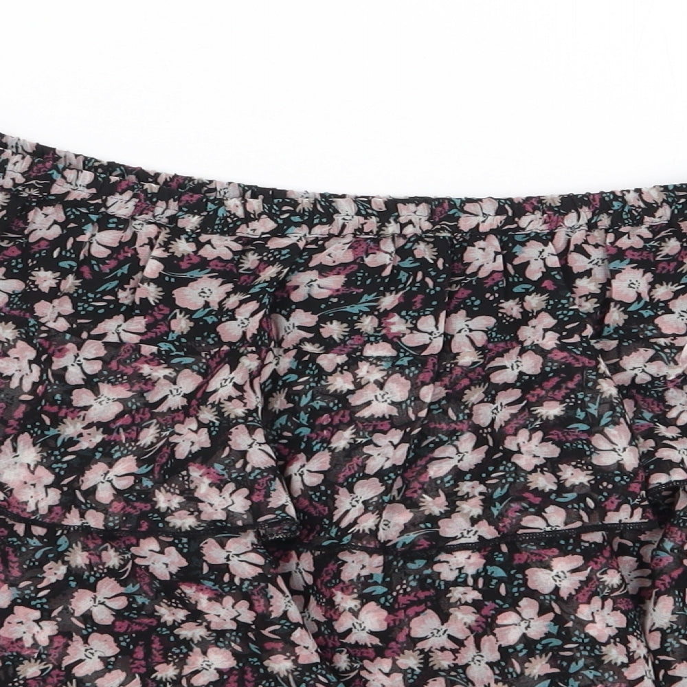 New Look  Womens Multicoloured Floral Polyester Mini Skirt Size 14