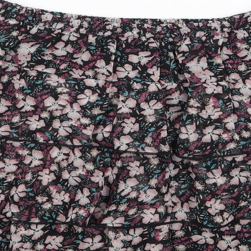 New Look  Womens Multicoloured Floral Polyester Mini Skirt Size 14