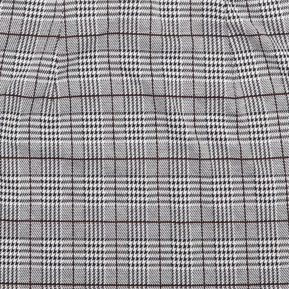 H&M  Womens Black Herringbone Polyester Maxi Skirt Size M