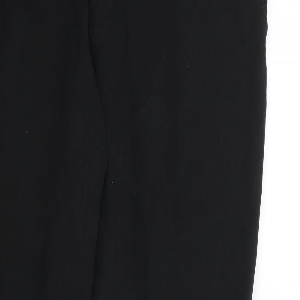 F&F  Mens Black  Cotton Trousers  Size 40 L32 in Regular Zip