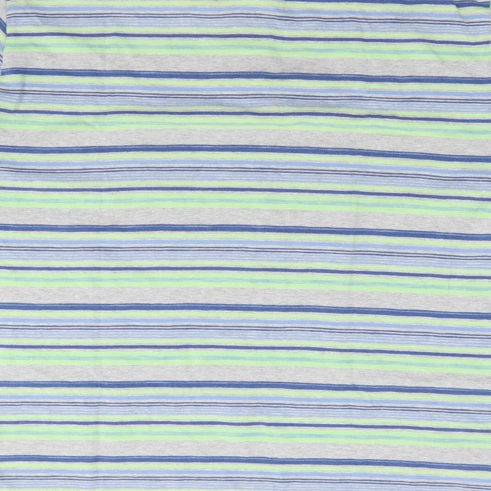 Marks and Spencer Mens Multicoloured Striped Cotton  Polo Size XL Collared Pullover