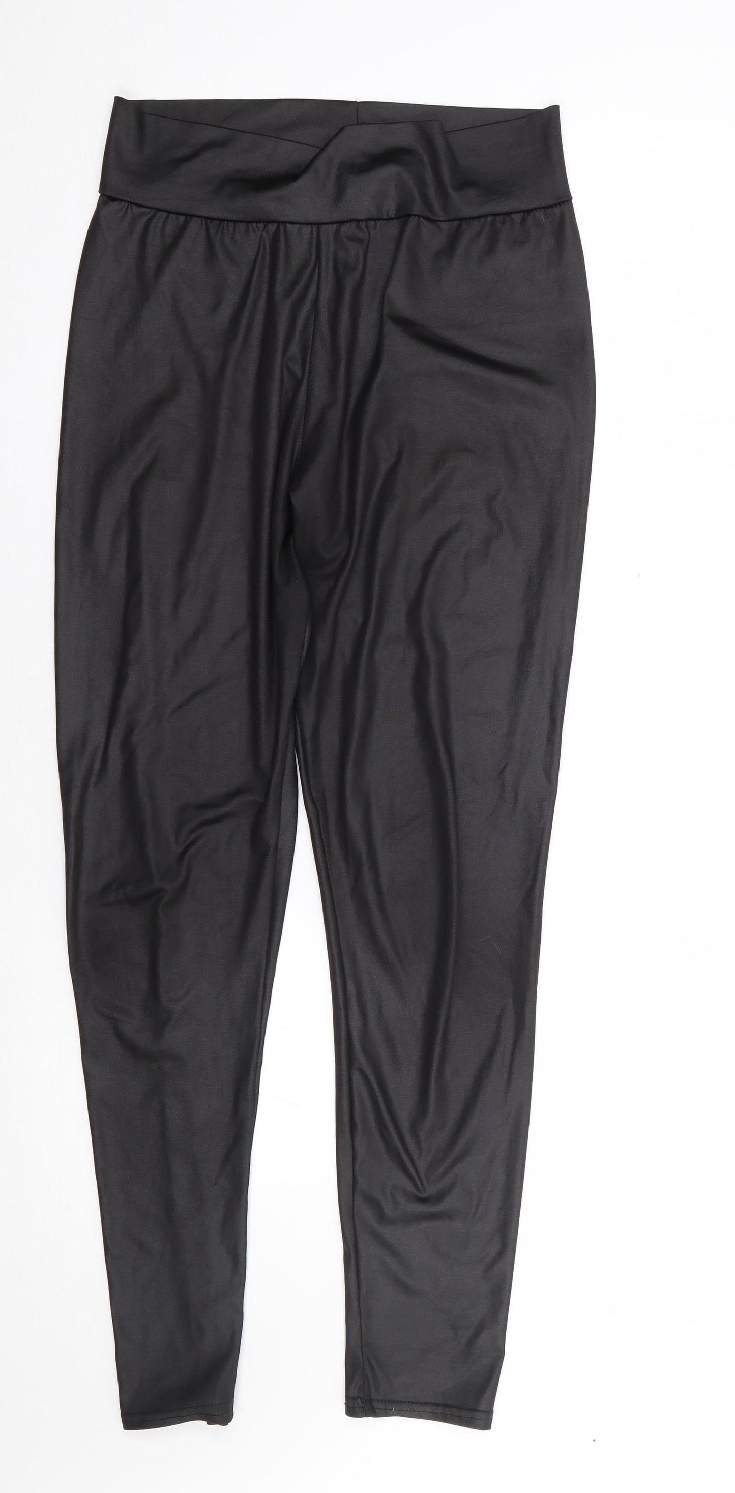 Boohoo Womens Black  Polyester Harem Leggings Size 12 L27 in