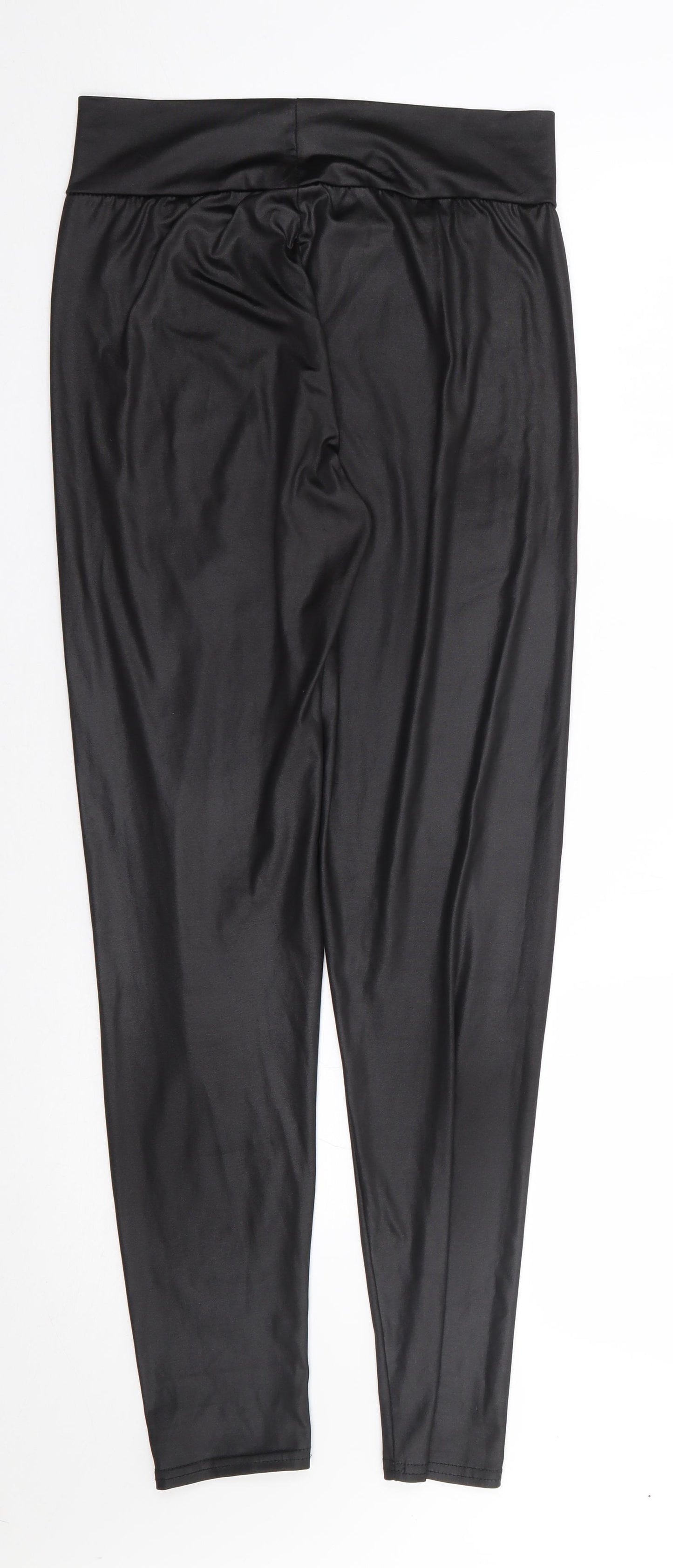 Boohoo Womens Black  Polyester Harem Leggings Size 12 L27 in