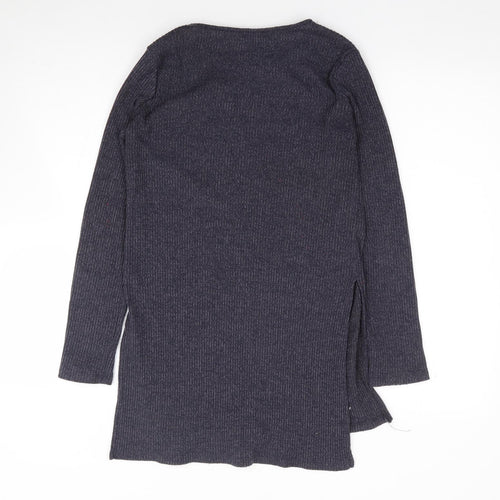 Primark Womens Blue  Polyester Jersey T-Shirt Size 10 Round Neck - Ribbed