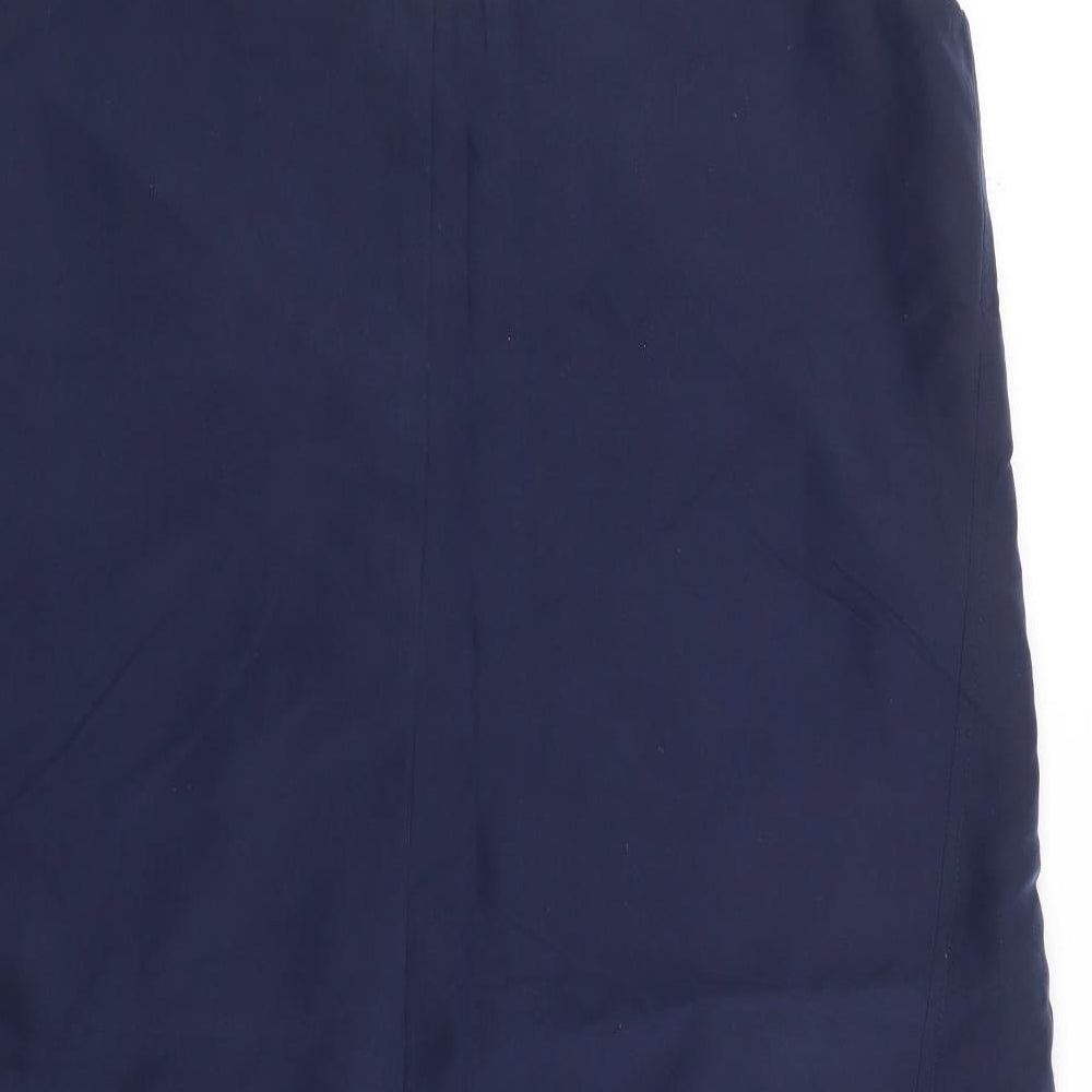 Marks and Spencer Womens Blue  Polyester Shift  Size 14  V-Neck Pullover