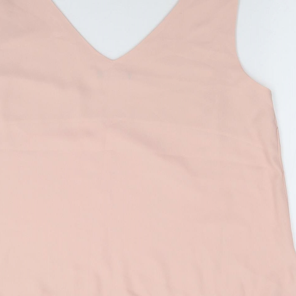 Roman Womens Pink  Polyester Camisole Tank Size 18 V-Neck