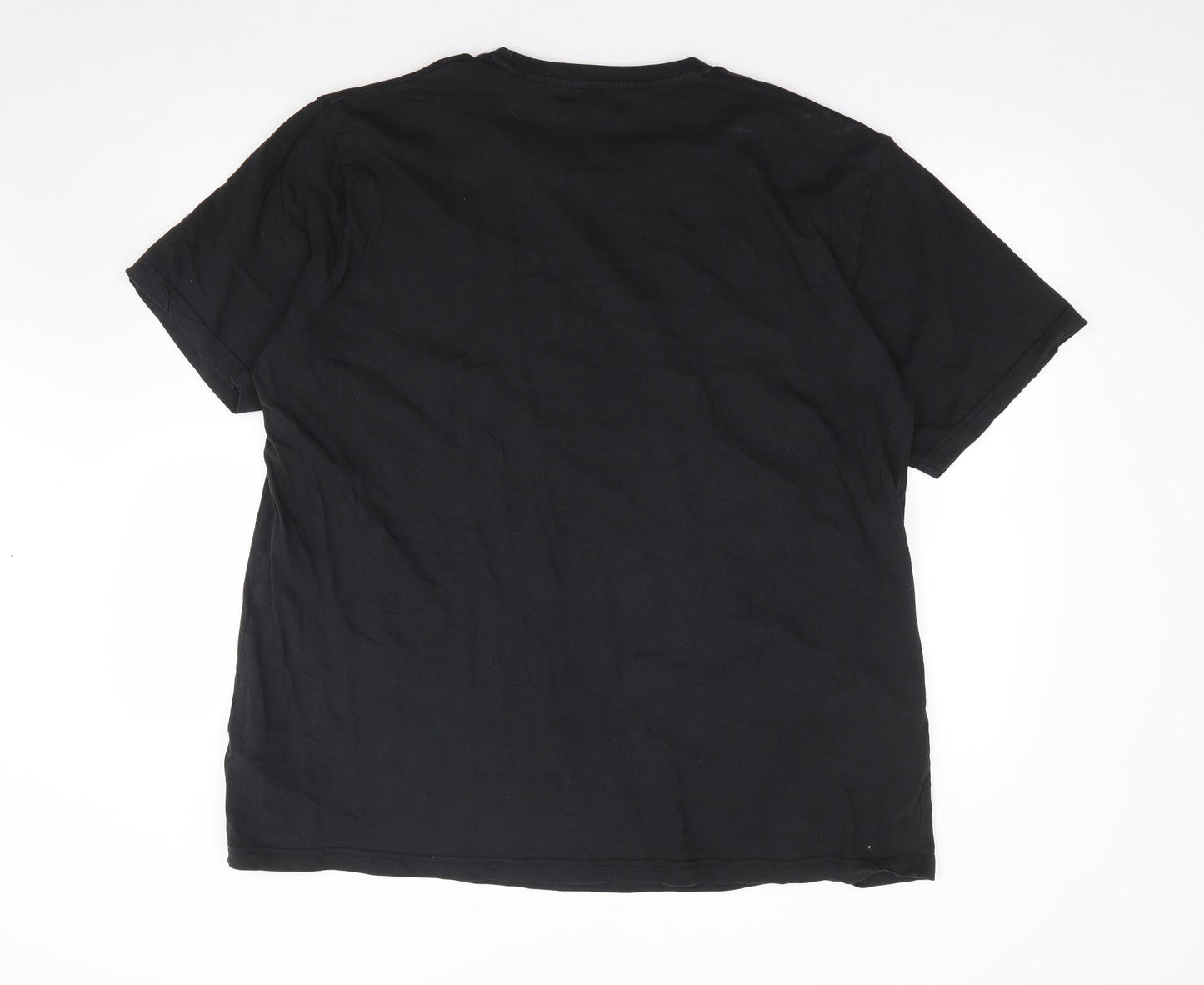 Dunnes Mens Black  Cotton  T-Shirt Size 3XL Crew Neck