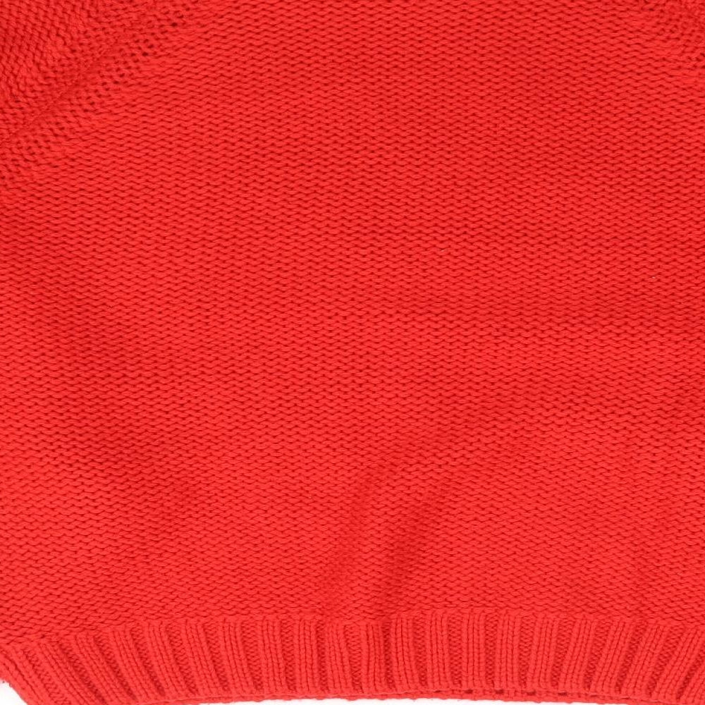 Brave Soul  Womens Red Round Neck  Acrylic Pullover Jumper Size 14