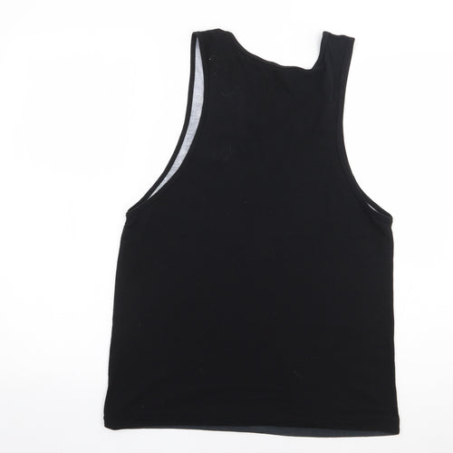Inside Youth Boys Black Geometric Polyester Jersey Tank Size XS Round Neck Pullover
