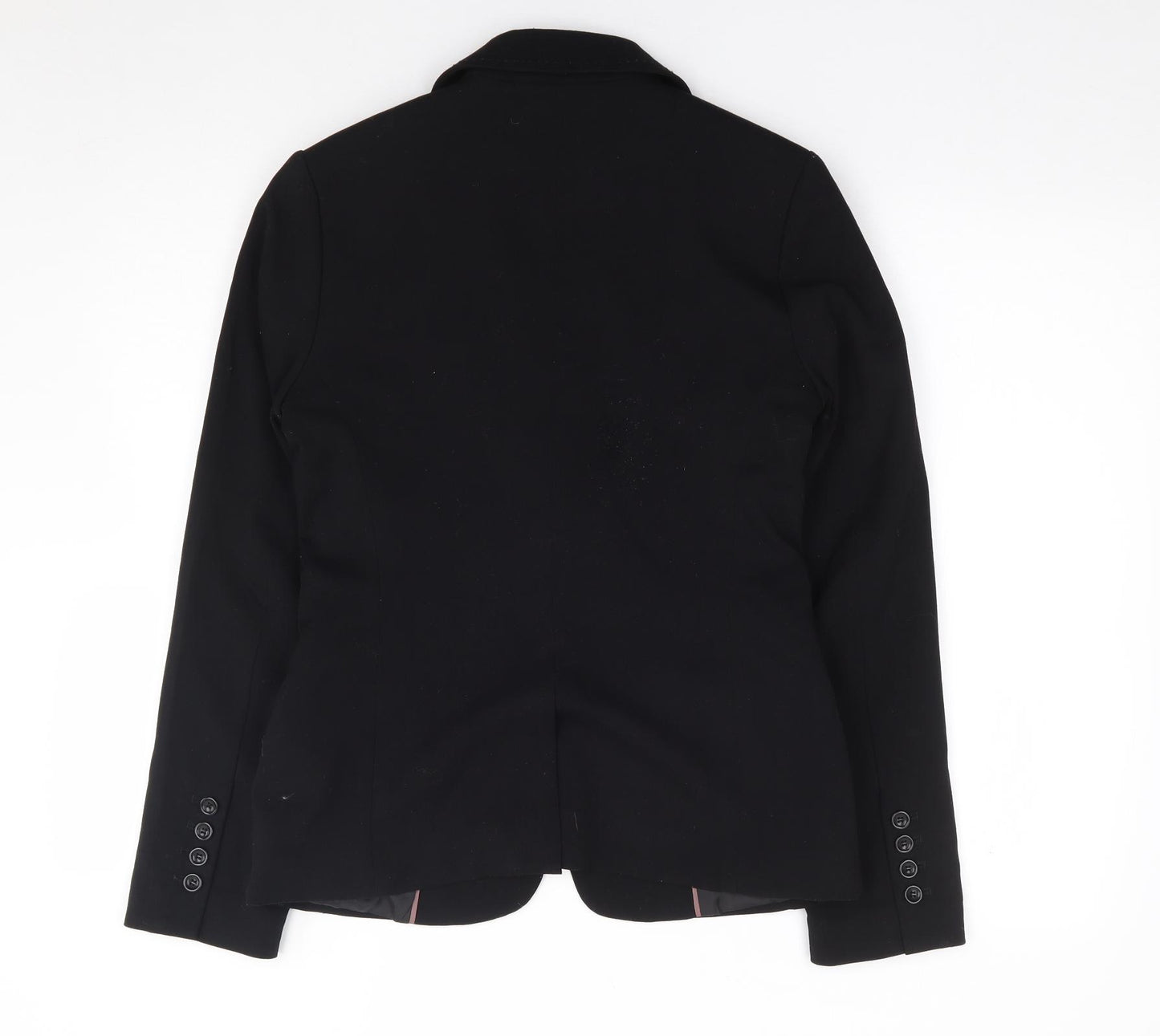 H&M  Womens Black  Polyester Jacket Suit Jacket Size 10