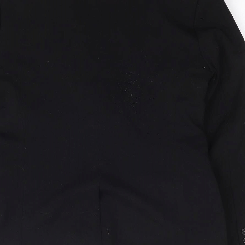 H&M  Womens Black  Polyester Jacket Suit Jacket Size 10