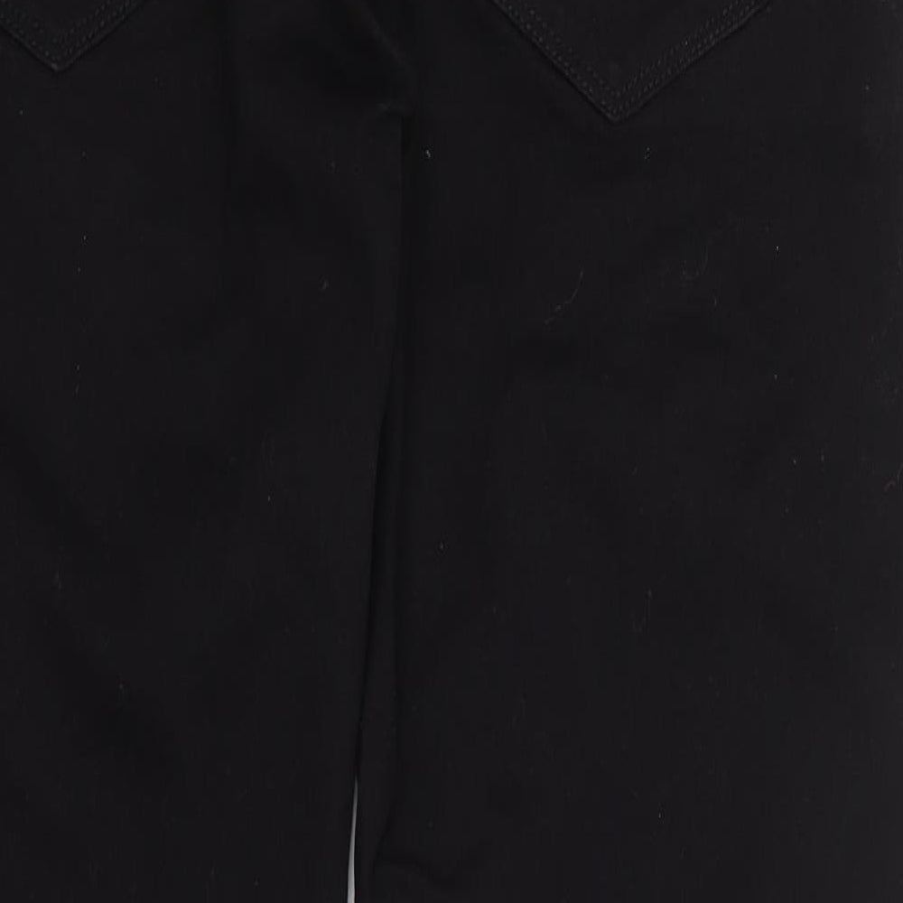 Marks and Spencer Mens Black  Cotton Straight Jeans Size 34 L29 in Regular Zip