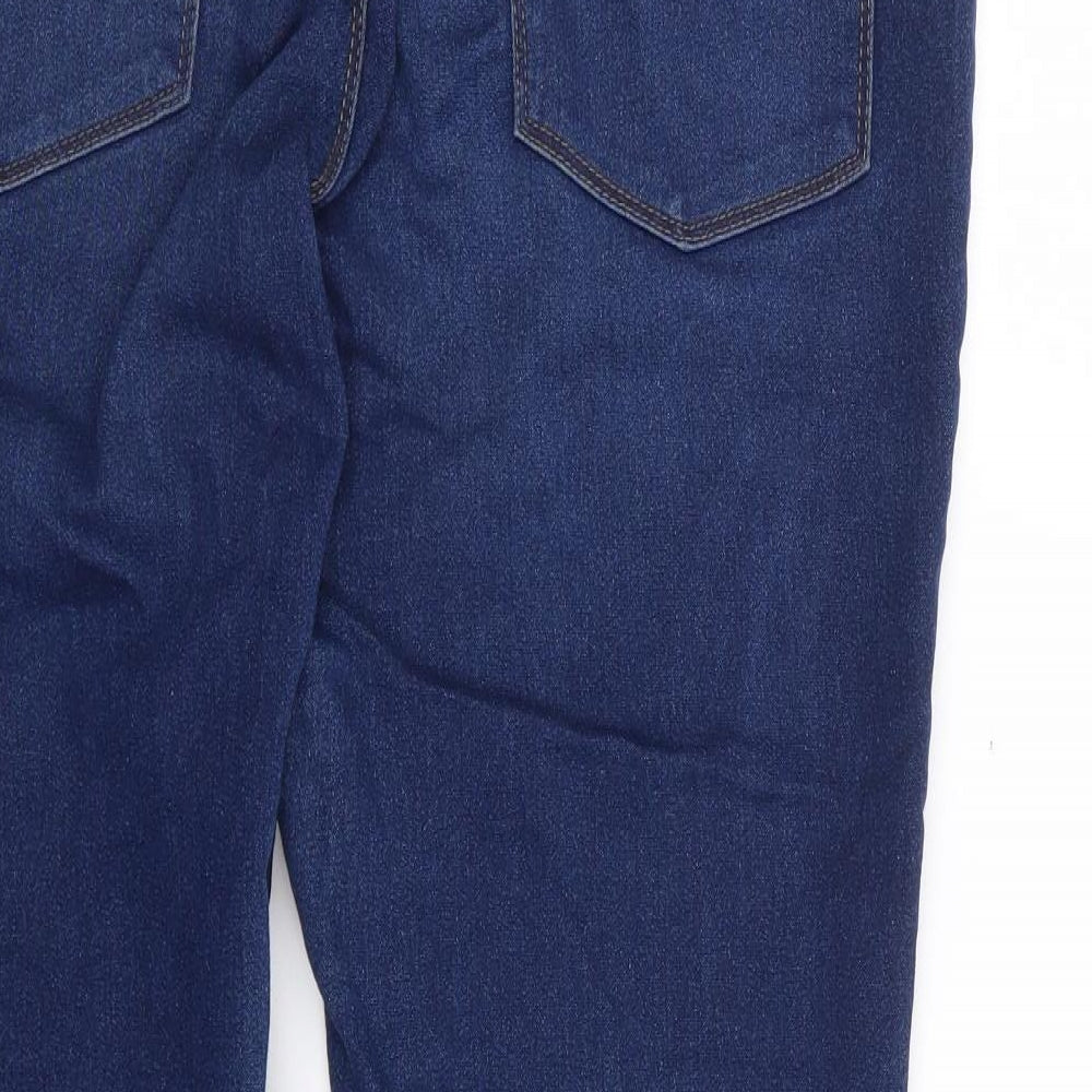 Primark Womens Blue  Cotton Skinny Jeans Size 14 L28 in Regular Zip