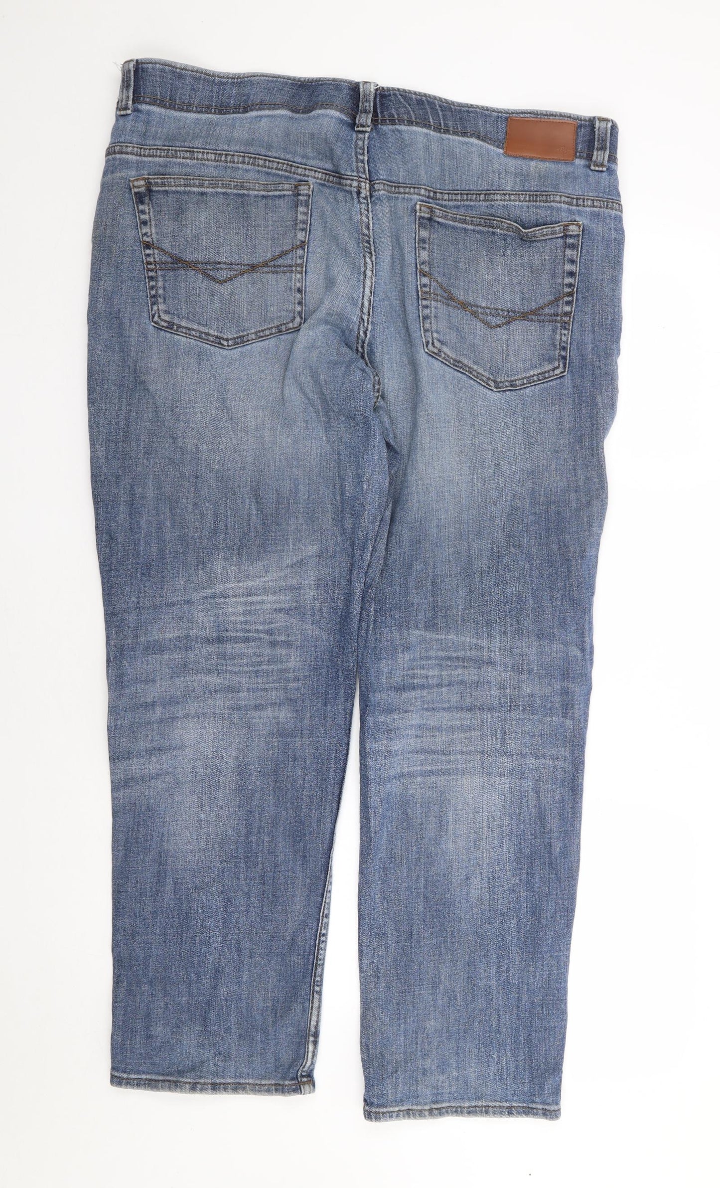Maine Mens Blue  Cotton Straight Jeans Size 40 L30 in Regular Zip