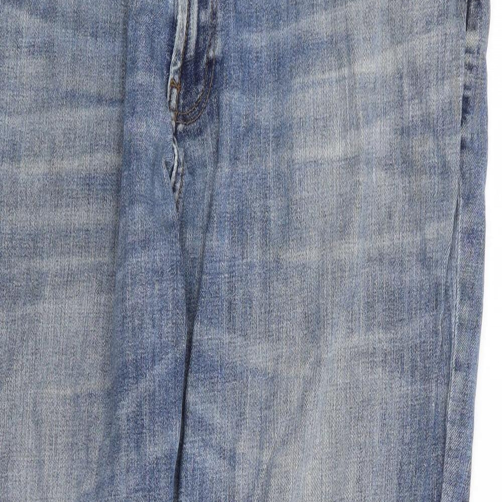 Maine Mens Blue  Cotton Straight Jeans Size 40 L30 in Regular Zip