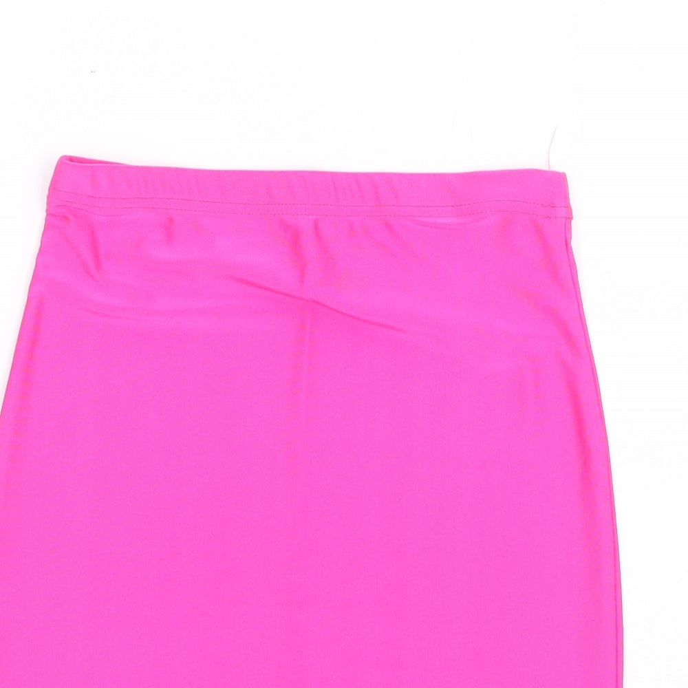 Pretty Little Thing Womens Pink  Polyester Mini Skirt Size 6