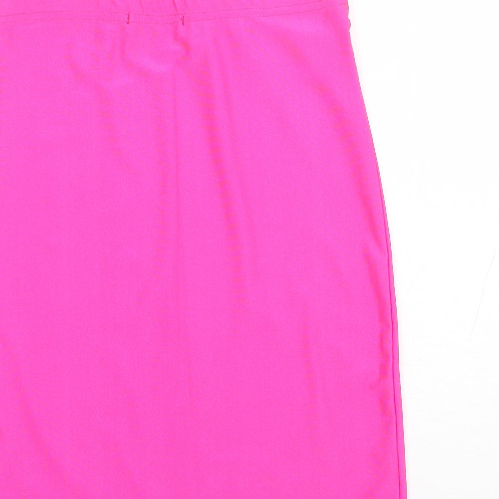 Pretty Little Thing Womens Pink  Polyester Mini Skirt Size 6