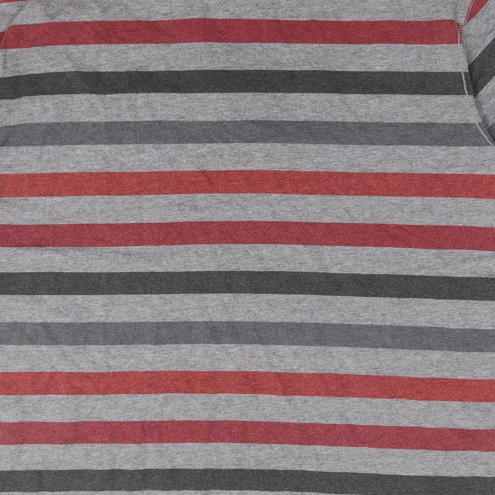 Marks andSpencer Mens Multicoloured Striped Cotton  Polo Size XL Collared Pullover