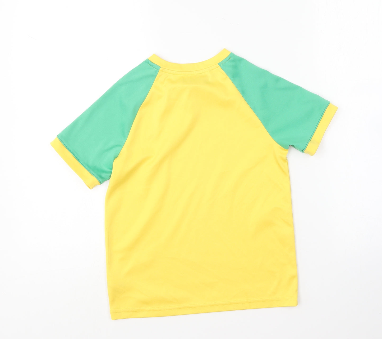 Dunnes Stores Boys Yellow  Polyester Basic T-Shirt Size 8-9 Years Round Neck  - Brazil