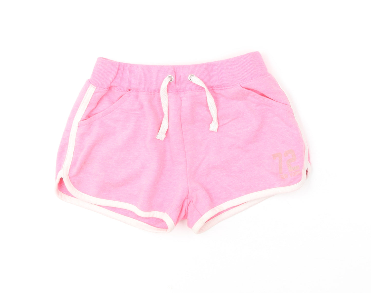 Primark Girls Pink  Polyester Sweat Shorts Size 9-10 Years  Regular