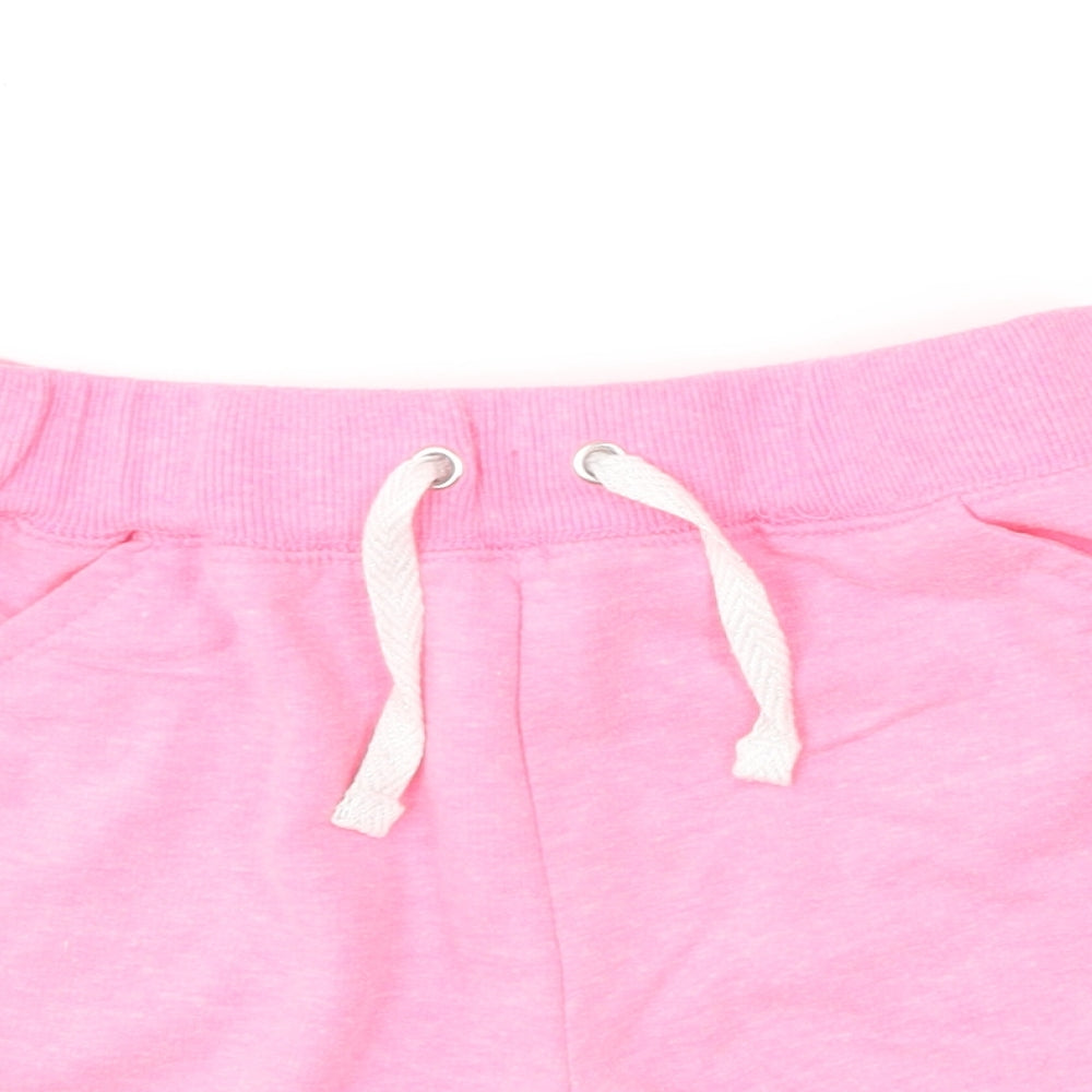 Primark Girls Pink  Polyester Sweat Shorts Size 9-10 Years  Regular