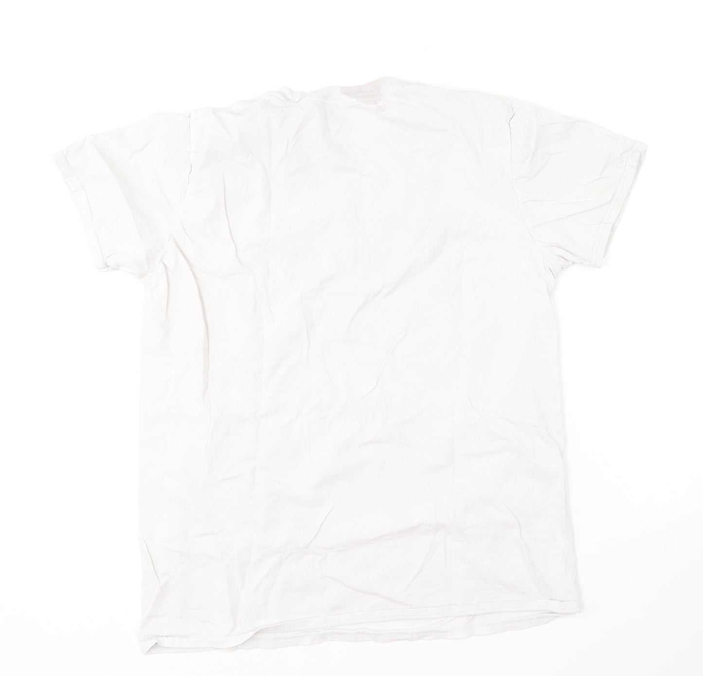 F&F Womens White  Cotton Basic T-Shirt Size M Round Neck - Heroes