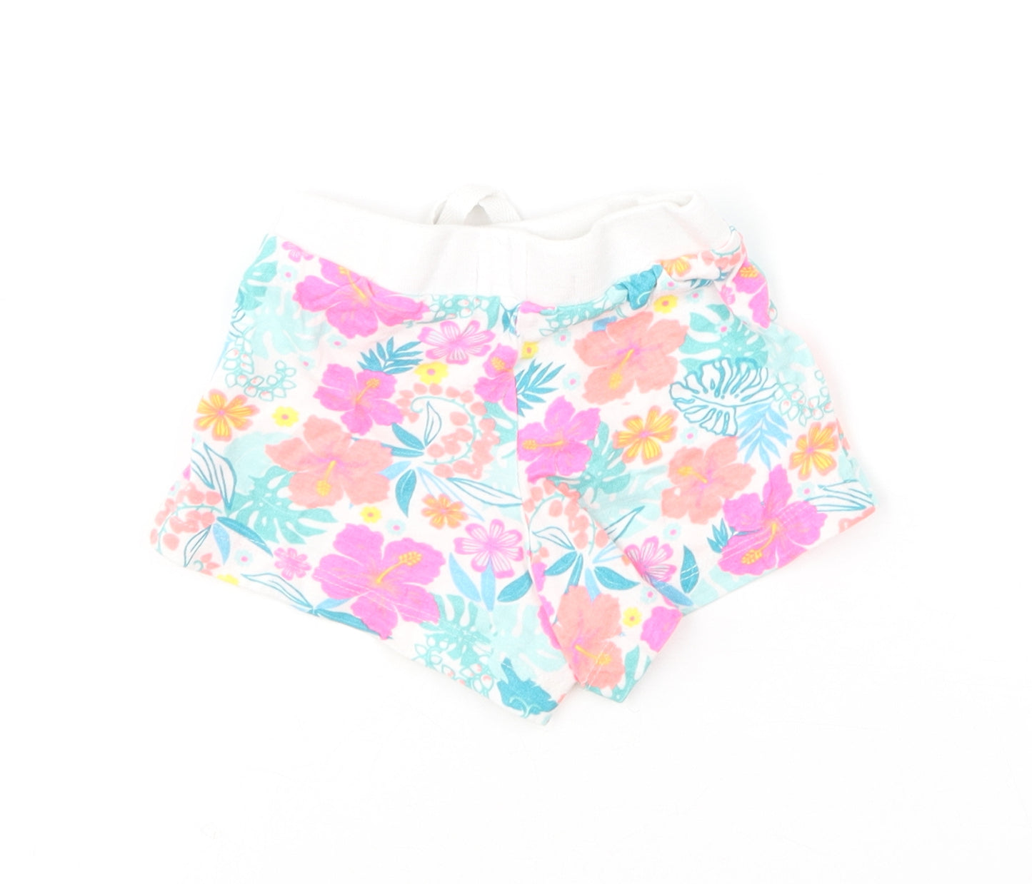 Young Dimension Girls Multicoloured Floral Cotton Sweat Shorts Size 2-3 Years  Regular