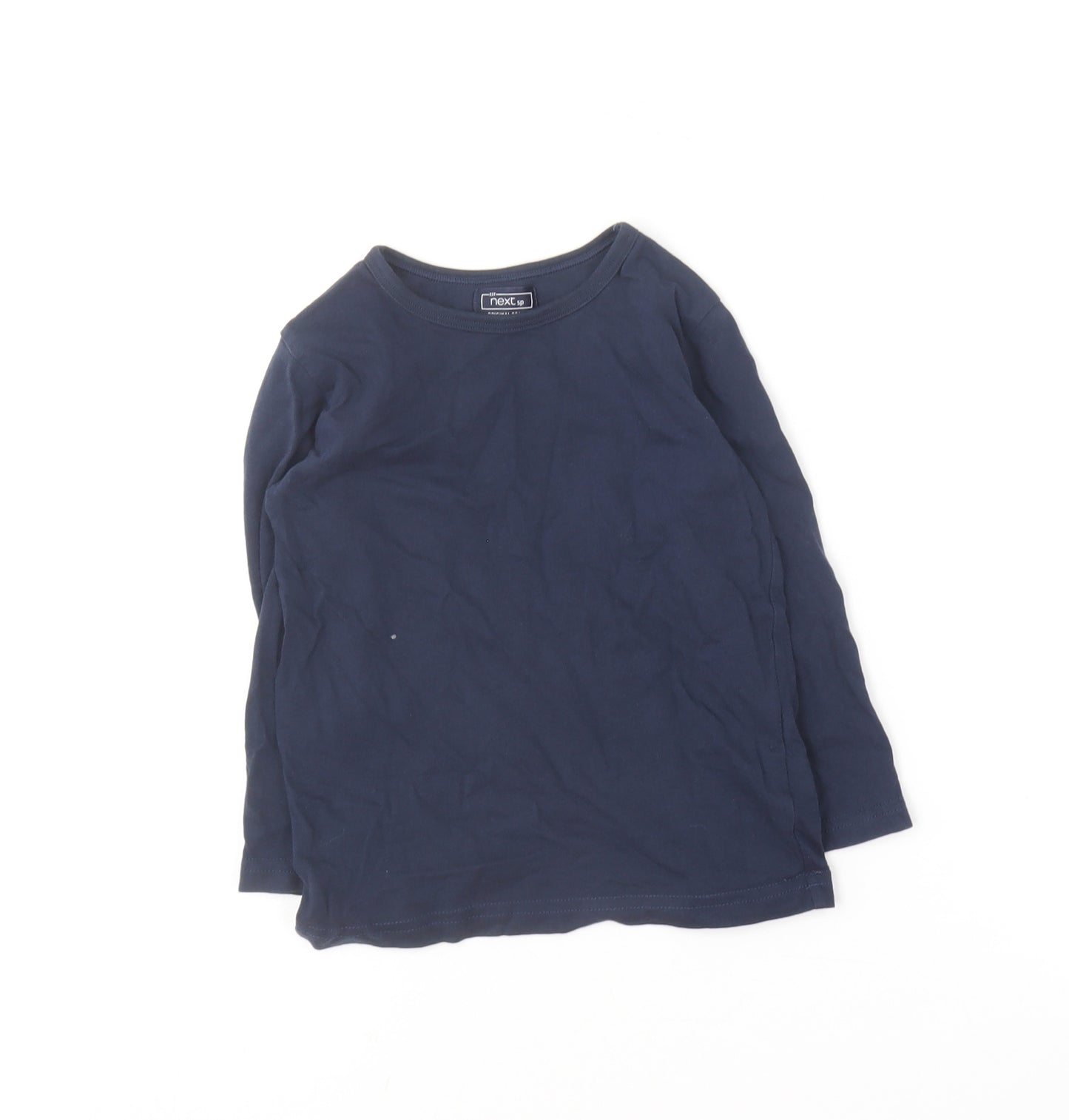 NEXT Boys Blue  Cotton Basic T-Shirt Size 2-3 Years Round Neck