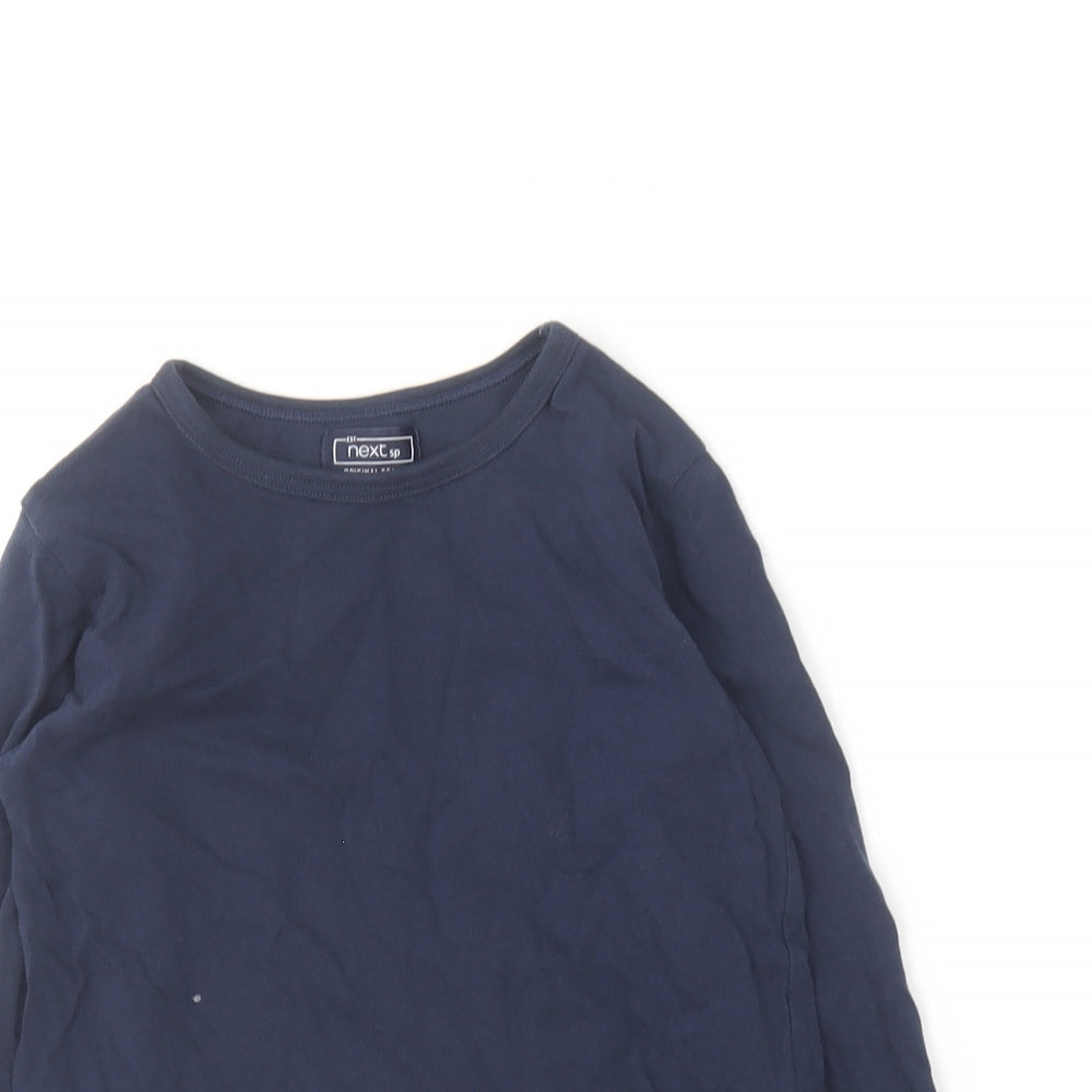NEXT Boys Blue  Cotton Basic T-Shirt Size 2-3 Years Round Neck