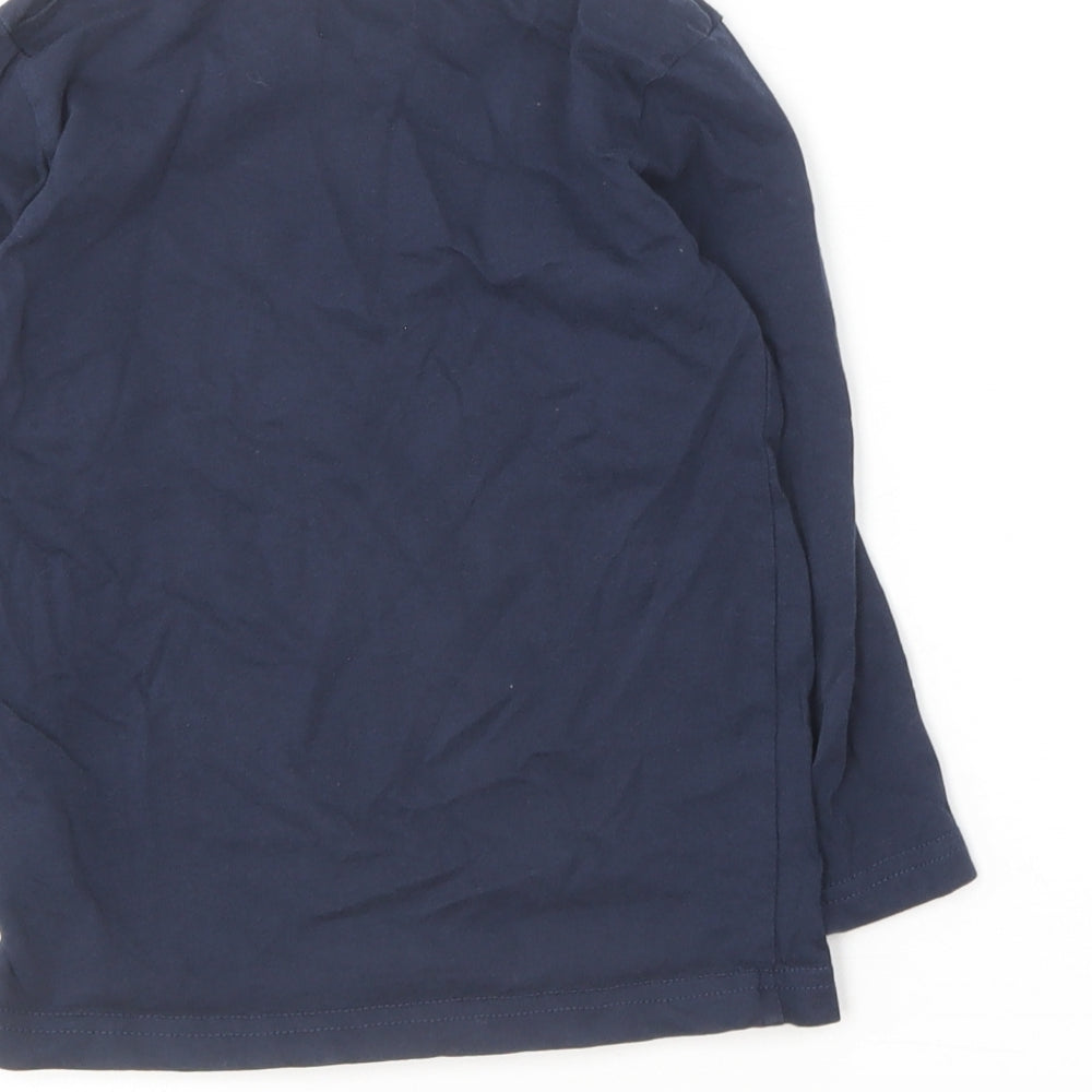 NEXT Boys Blue  Cotton Basic T-Shirt Size 2-3 Years Round Neck