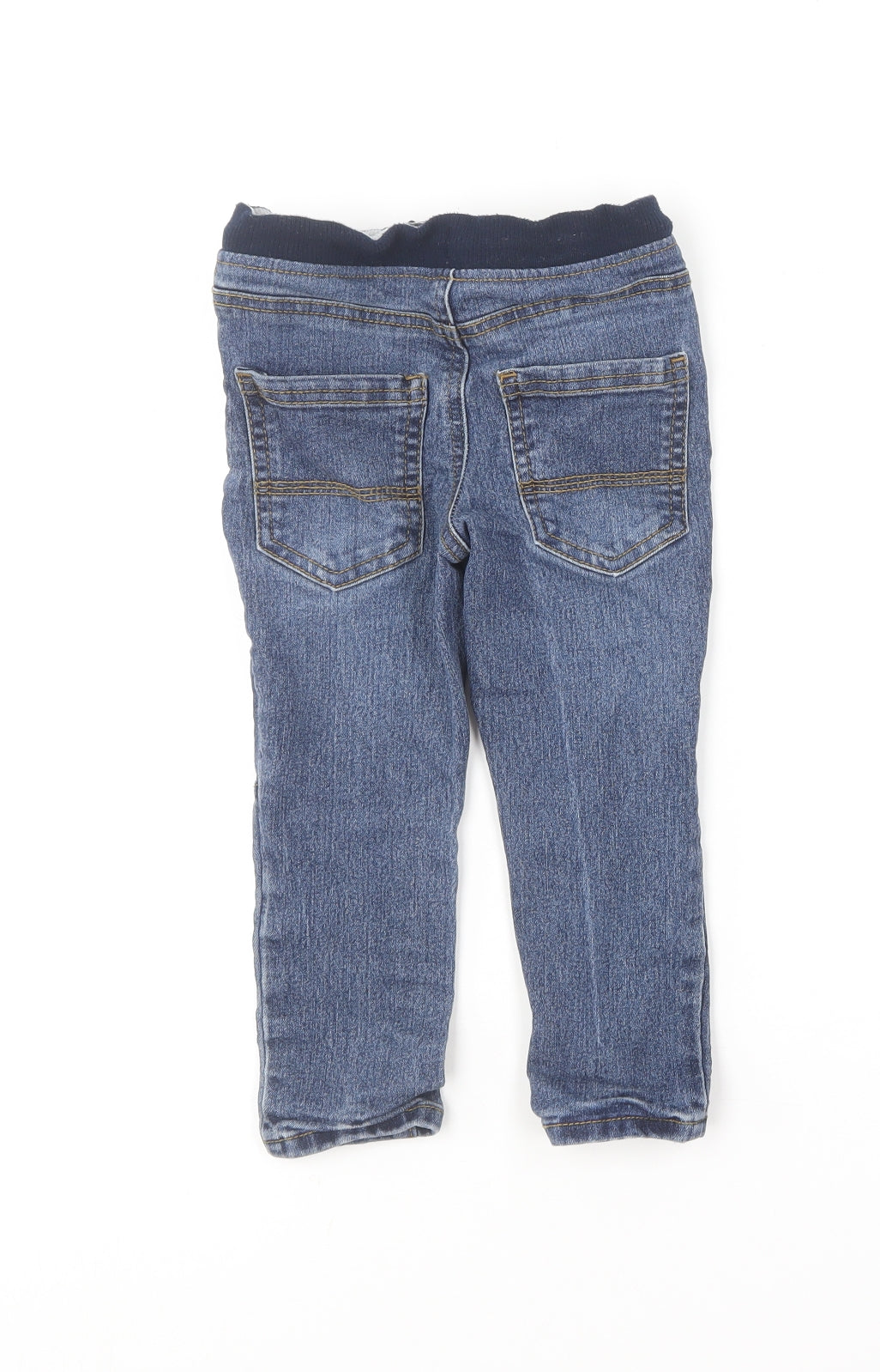 Denim & Co. Boys Blue  Cotton Straight Jeans Size 2-3 Years  Regular