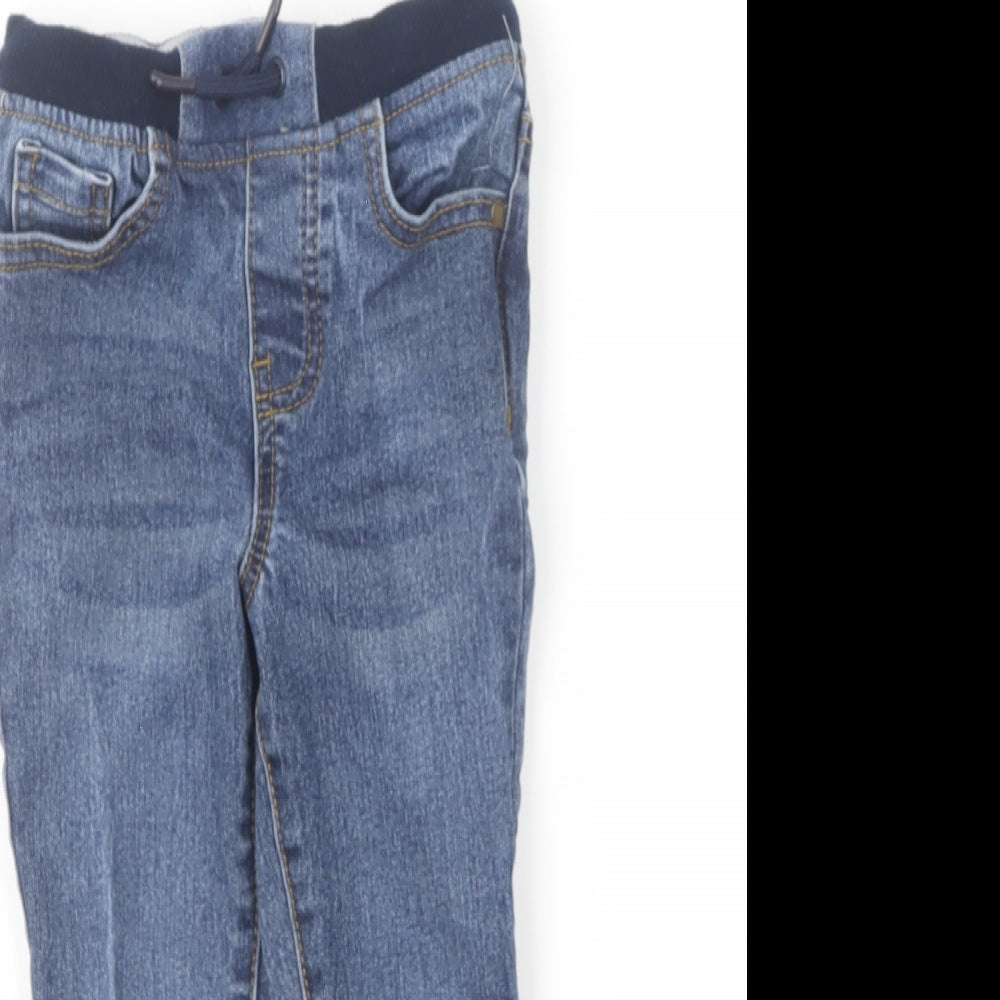 Denim & Co. Boys Blue  Cotton Straight Jeans Size 2-3 Years  Regular