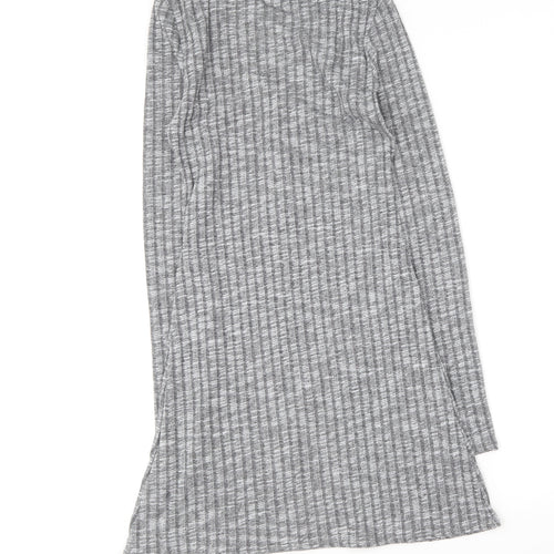 ASOS Womens Grey  Polyester Bodycon  Size 10  V-Neck