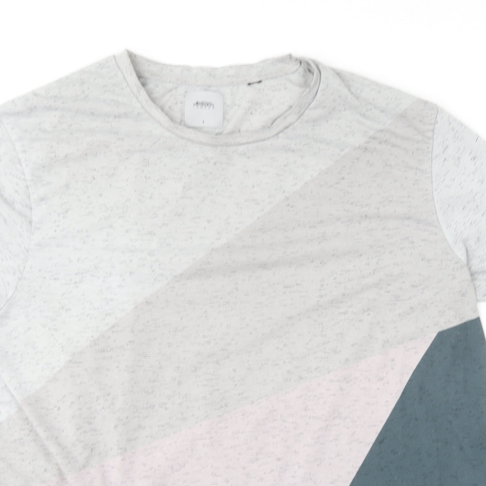 Burton Mens Multicoloured  Polyester  T-Shirt Size L Round Neck