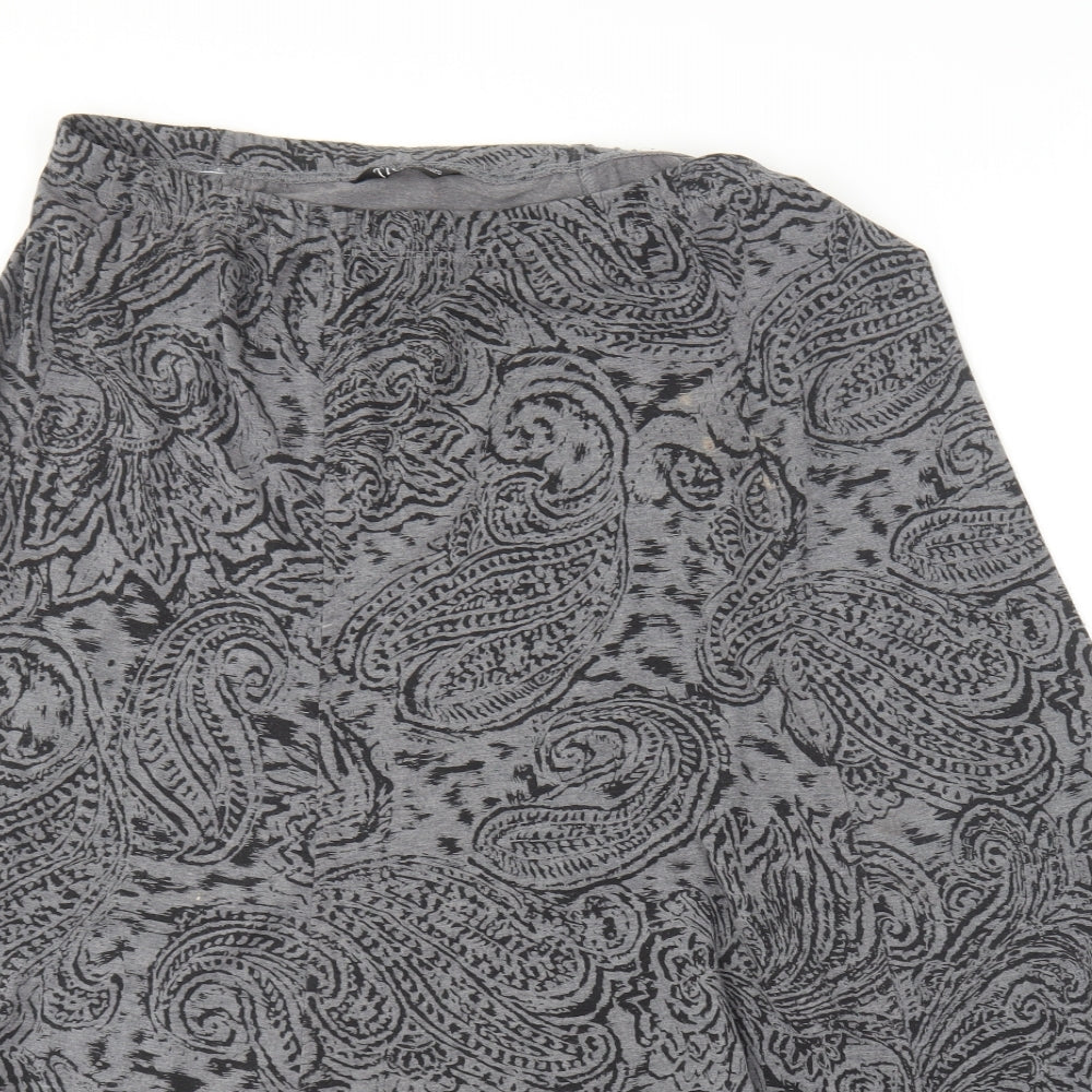 Tigi  Womens Black  Cotton A-Line Skirt Size 18