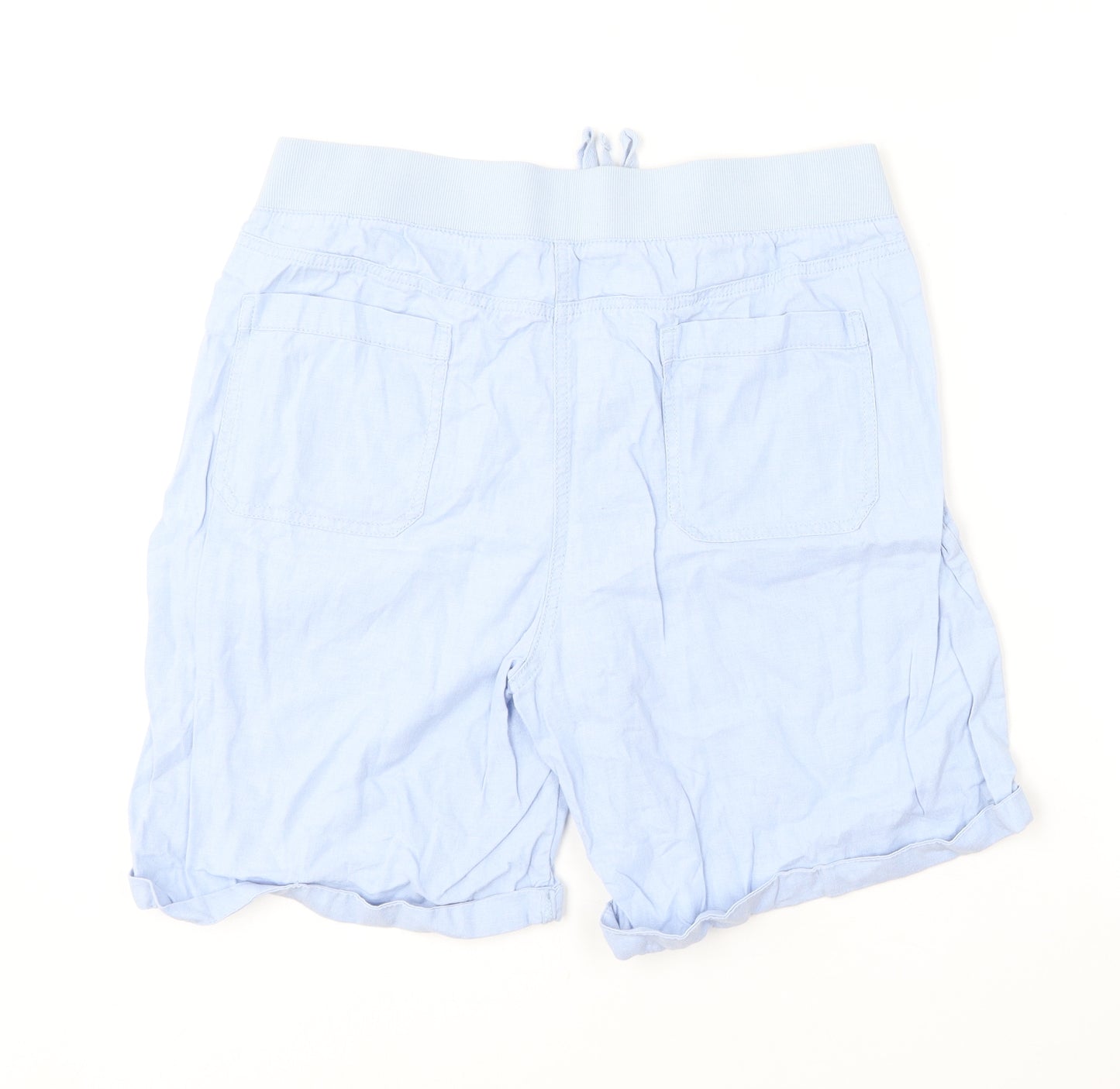 Peacocks Womens Blue  Linen Utility Shorts Size 14 L8 in Regular