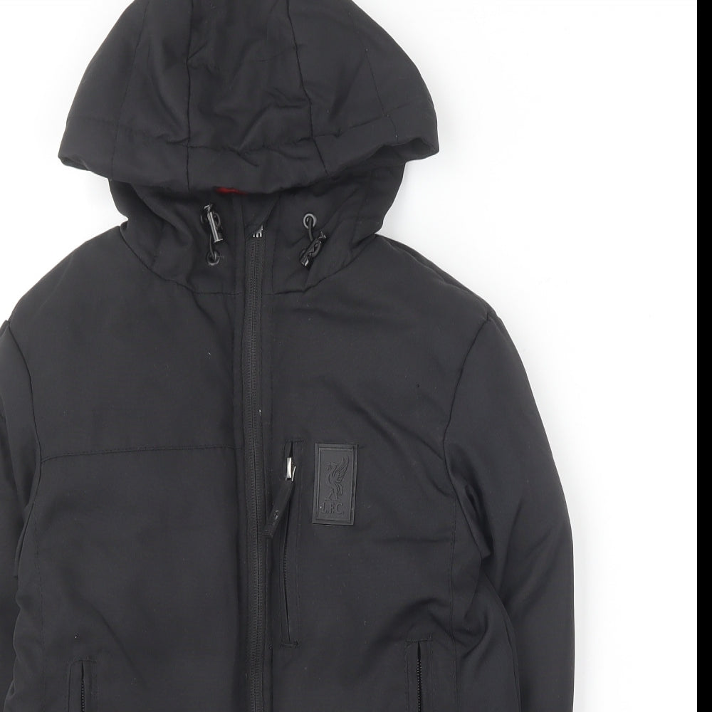 Liverpool FC Boys Black   Puffer Jacket Coat Size 3-4 Years   - Liverpool LFC