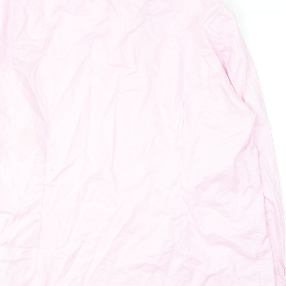 Hammond & Co  Mens Pink  Cotton  Button-Up Size 17 Collared