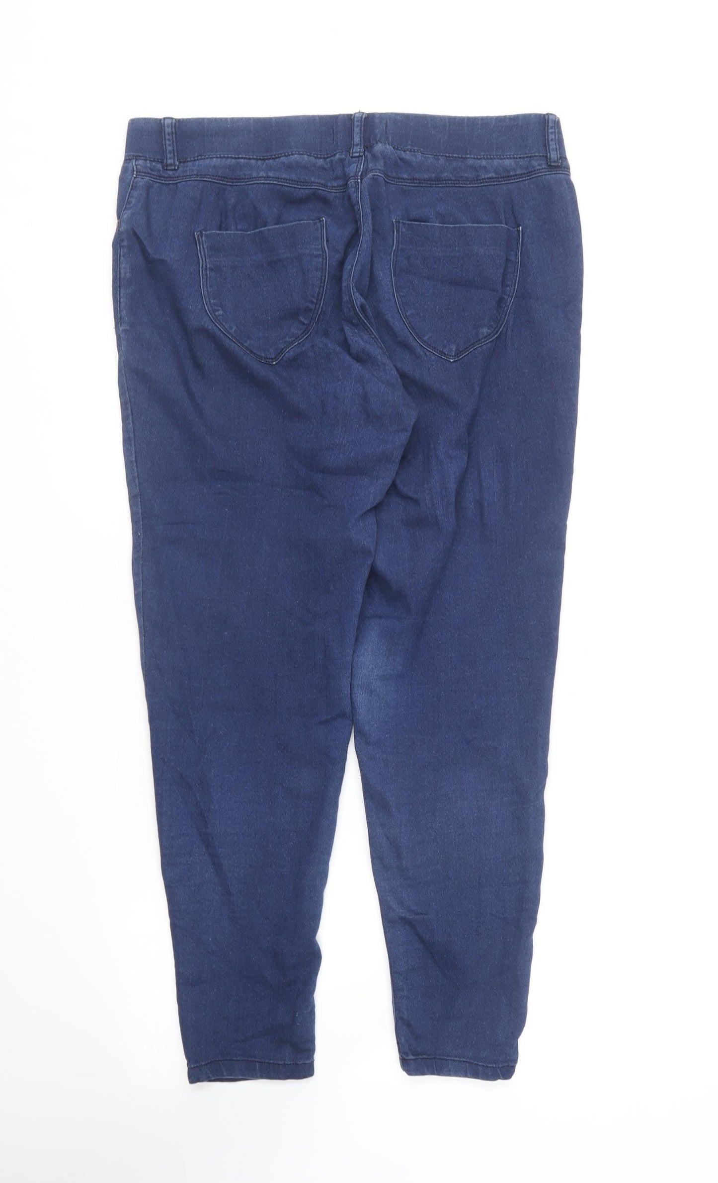 Dorothy Perkins Womens Blue  Cotton Jegging Trousers Size 14 L27 in Regular