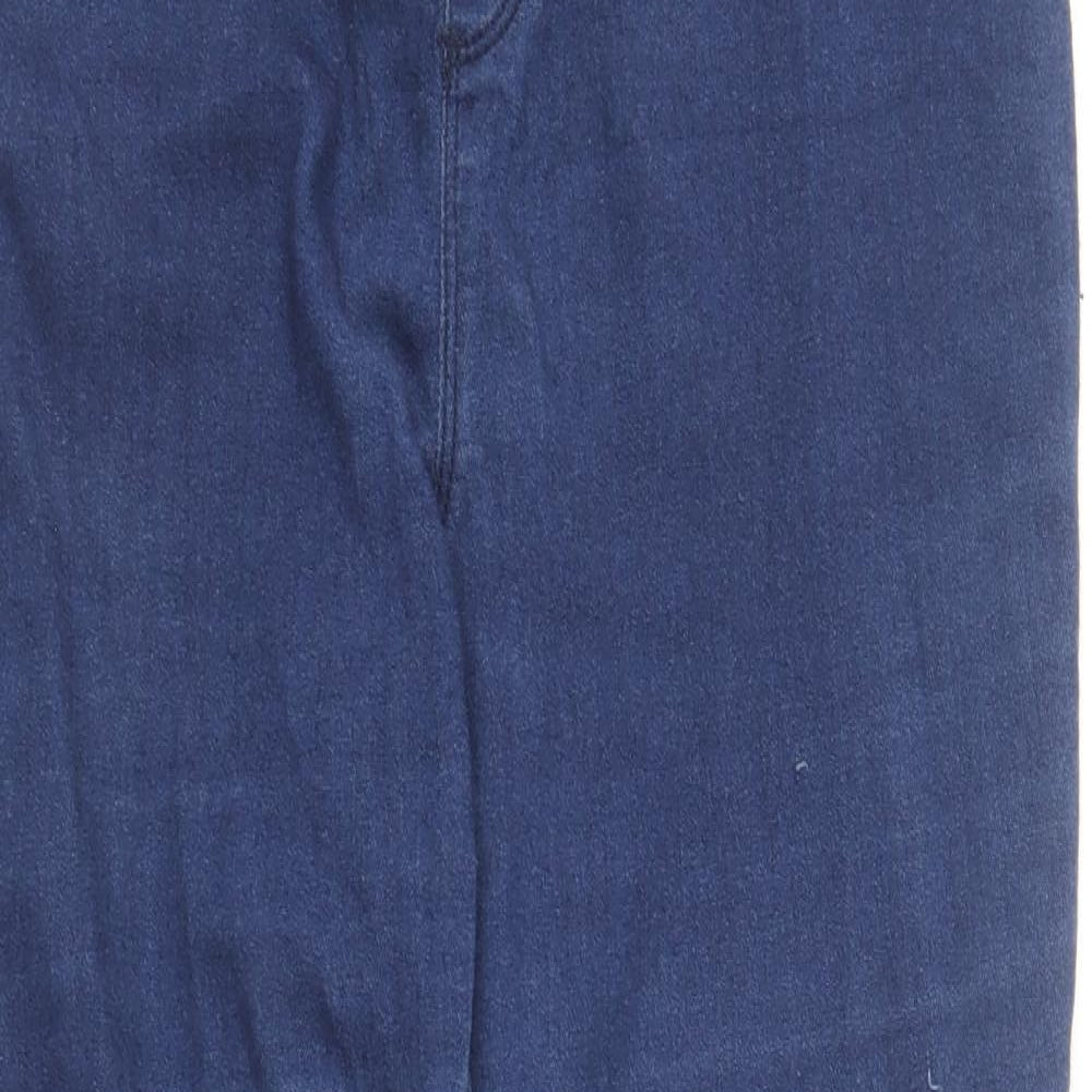 Dorothy Perkins Womens Blue  Cotton Jegging Trousers Size 14 L27 in Regular