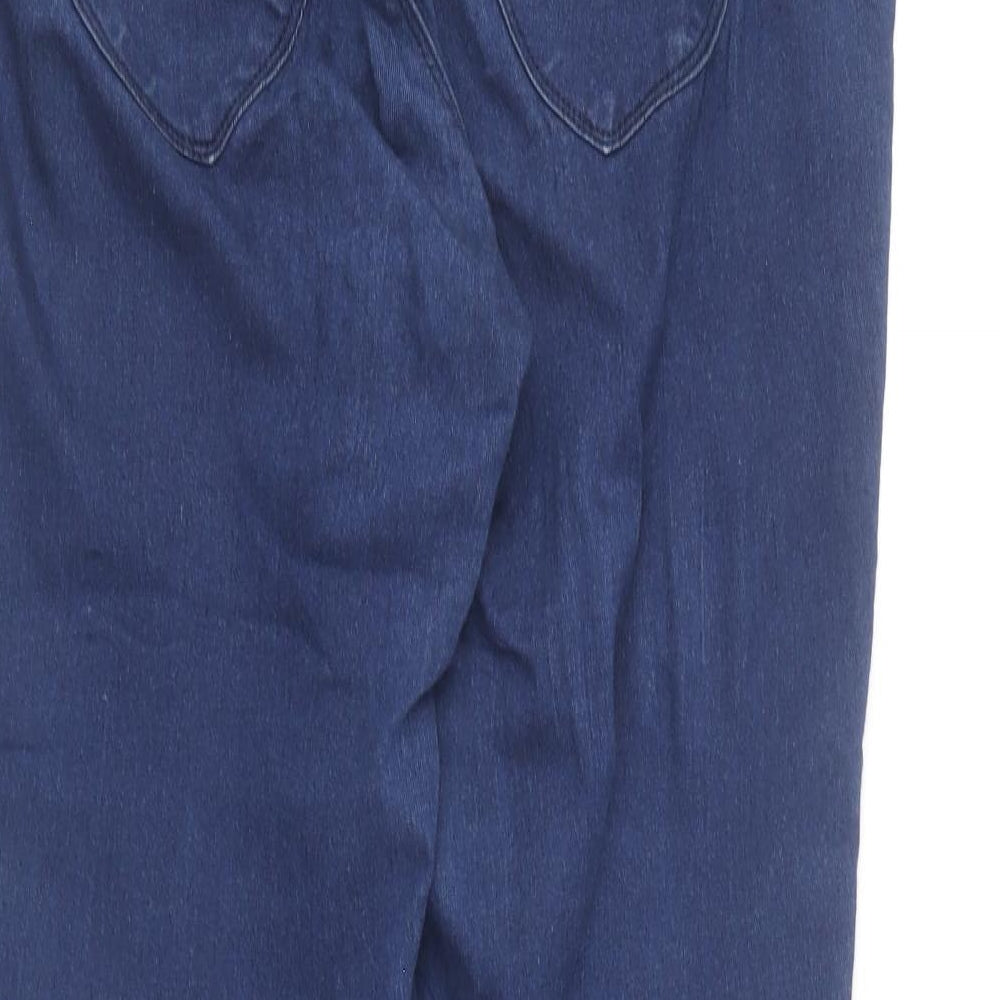 Dorothy Perkins Womens Blue  Cotton Jegging Trousers Size 14 L27 in Regular